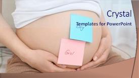  Presentation with name - PPT layouts with closeup concept of choosing baby background and a sky blue colored foreground