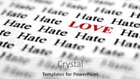  Presentation with love hate - Presentation theme featuring closeup-detail-of-black background and a light gray colored foreground