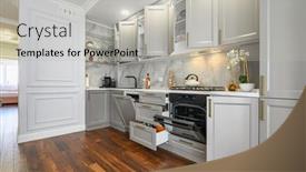  Presentation with kitchen furniture - Slides consisting of closeup-details-of-grey background and a light gray colored foreground