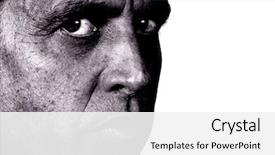  Presentation with black face womens rights - Colorful slide deck enhanced with closeup face of a working backdrop and a white colored foreground