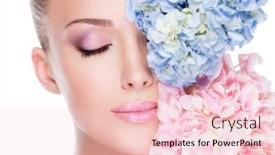  Presentation with indian woman bridal face - Cool new PPT theme with closeup-face-of-young-beautiful backdrop and a lemonade colored foreground