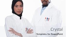  Presentation with nurses - Slide deck having closeup-front-view-of-group background and a sky blue colored foreground