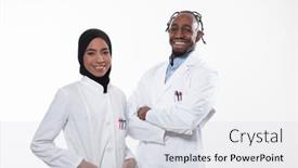  Presentation with nurses - Presentation enhanced with closeup-front-view-of-group background and a white colored foreground