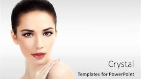  Presentation with beauty makeup - Amazing slide set having closeup-headshot-portrait backdrop and a white colored foreground
