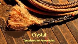  Presentation with western cowboy - Slides enhanced with closeup image of cowboy rope background and a  colored foreground