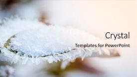  Presentation with ice crystals - Amazing slide deck having closeup image of ice crystals backdrop and a cream colored foreground