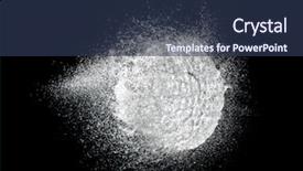  Presentation with explosion - Audience pleasing PPT theme consisting of closeup image of water ball backdrop and a ocean colored foreground