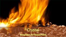  Presentation with wood - Presentation with closeup image of wood pellets background and a tawny brown colored foreground