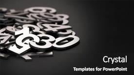  Presentation with numbers - Amazing slide deck having closeup-image-with-pile-metal backdrop and a dark gray colored foreground