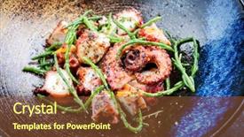  Presentation with free traditional - Presentation theme enhanced with cooked with salicornia lemon curd background and a tawny brown colored foreground