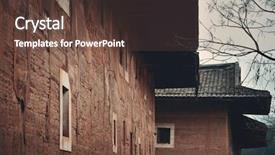  Presentation with building - Amazing presentation theme having closeup in traditional tulou building backdrop and a tawny brown colored foreground