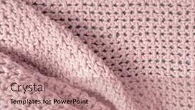  Presentation with linen - Presentation design having closeup-knitted-linen-natural-beige background and a coral colored foreground