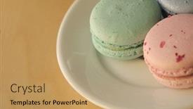  Presentation with white plate - Slide set with closeup-macro-shot-of-french background and a coral colored foreground