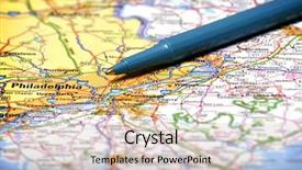  Presentation with city map - Slides with closeup map of city philadelphia background and a lemonade colored foreground