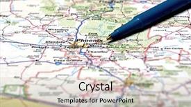  Presentation with phoenix - Amazing PPT layouts having closeup map of city phoenix backdrop and a soft green colored foreground