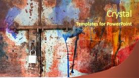  Presentation with prison door - Amazing theme having closeup metal door with lock backdrop and a tawny brown colored foreground