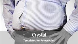  Presentation with hip - PPT theme with midsection of an overweight man background and a gray colored foreground