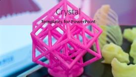  Presentation with revolution - Slides featuring closeup-object-printed-3d-printer background and a coral colored foreground