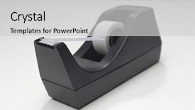  Presentation with tape - Colorful presentation design enhanced with closeup-of-a-adhesive-tape backdrop and a light gray colored foreground