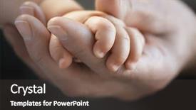  Presentation with black baby - Theme enhanced with closeup of a baby holding background and a dark gray colored foreground