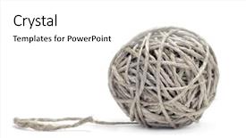  Presentation with hemp - PPT layouts with ball of hemp twine background and a white colored foreground
