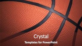  Presentation with basketball basketball hoop sport ball - Audience pleasing PPT theme consisting of closeup of a basketball ball backdrop and a tawny brown colored foreground