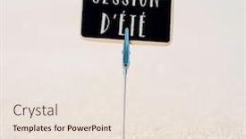  Presentation with summer school - Presentation theme enhanced with closeup-of-a-black-sign background and a lemonade colored foreground