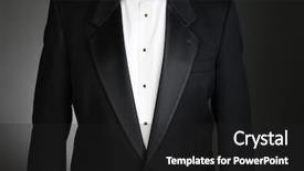  Presentation with black light - Colorful slides enhanced with closeup of a black tuxedo backdrop and a black colored foreground