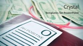  Presentation with blood hemostasis - Colorful slide deck enhanced with closeup of a blood bag backdrop and a soft green colored foreground