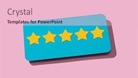  Presentation with rating - Presentation theme having closeup-of-a-blue-sign background and a lemonade colored foreground