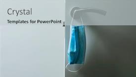  Presentation with doorknob - Presentation theme having closeup-of-a-blue-surgical background and a light gray colored foreground