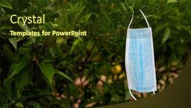  Presentation with surgical - Beautiful presentation theme featuring closeup-of-a-blue-surgical backdrop and a tawny brown colored foreground