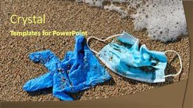  Presentation with seashore - Presentation enhanced with closeup-of-a-blue-used background and a violet colored foreground