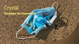  Presentation with surgical - Presentation theme featuring closeup-of-a-blue-used background and a tawny brown colored foreground