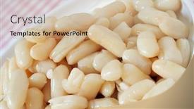  Presentation with beans - Colorful presentation theme enhanced with closeup-of-a-bowl backdrop and a soft green colored foreground
