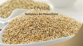  Presentation with quinoa - Cool new PPT layouts with closeup of a bowl with quinoa seeds backdrop and a lemonade colored foreground
