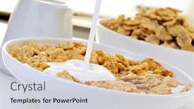  Presentation with yogurt - Slide set with closeup-of-a-bowl background and a lemonade colored foreground