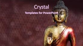  Presentation with zen - Cool new presentation theme with closeup of a buddha statue backdrop and a wine colored foreground