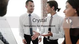  Presentation with current - Beautiful PPT theme featuring closeup of a business team backdrop and a  colored foreground