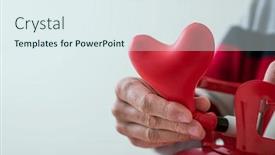  Presentation with helium - Amazing slide deck having closeup-of-a-caucasian-man backdrop and a sky blue colored foreground