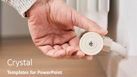  Presentation with temperature - Slides having closeup-of-a-caucasian-man background and a coral colored foreground