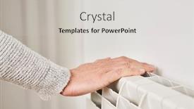  Presentation with temperature - Colorful theme enhanced with closeup-of-a-caucasian-man backdrop and a light gray colored foreground