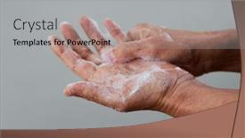  Presentation with soap - Amazing slide set having closeup-of-a-caucasian-man backdrop and a light gray colored foreground