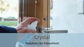  Presentation with man door - Slide deck consisting of closeup-of-a-caucasian-man background and a light blue colored foreground