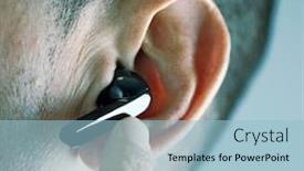  Presentation with wireless charging mobiles - PPT theme consisting of closeup-of-a-caucasian-man background and a light blue colored foreground