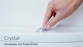  Presentation with toilet - Colorful PPT theme enhanced with closeup-of-a-caucasian-man backdrop and a sky blue colored foreground