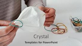  Presentation with paper making - PPT theme featuring closeup-of-a-caucasian-man background and a light gray colored foreground