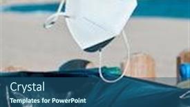  Presentation with face mask - Slide deck enhanced with closeup-of-a-caucasian-man background and a ocean colored foreground