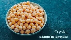  Presentation with ceramic - Presentation design with closeup-of-a-ceramic-bowl background and a ocean colored foreground