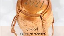  Presentation with cage - Colorful PPT layouts enhanced with closeup-of-a-champagne-cork backdrop and a coral colored foreground